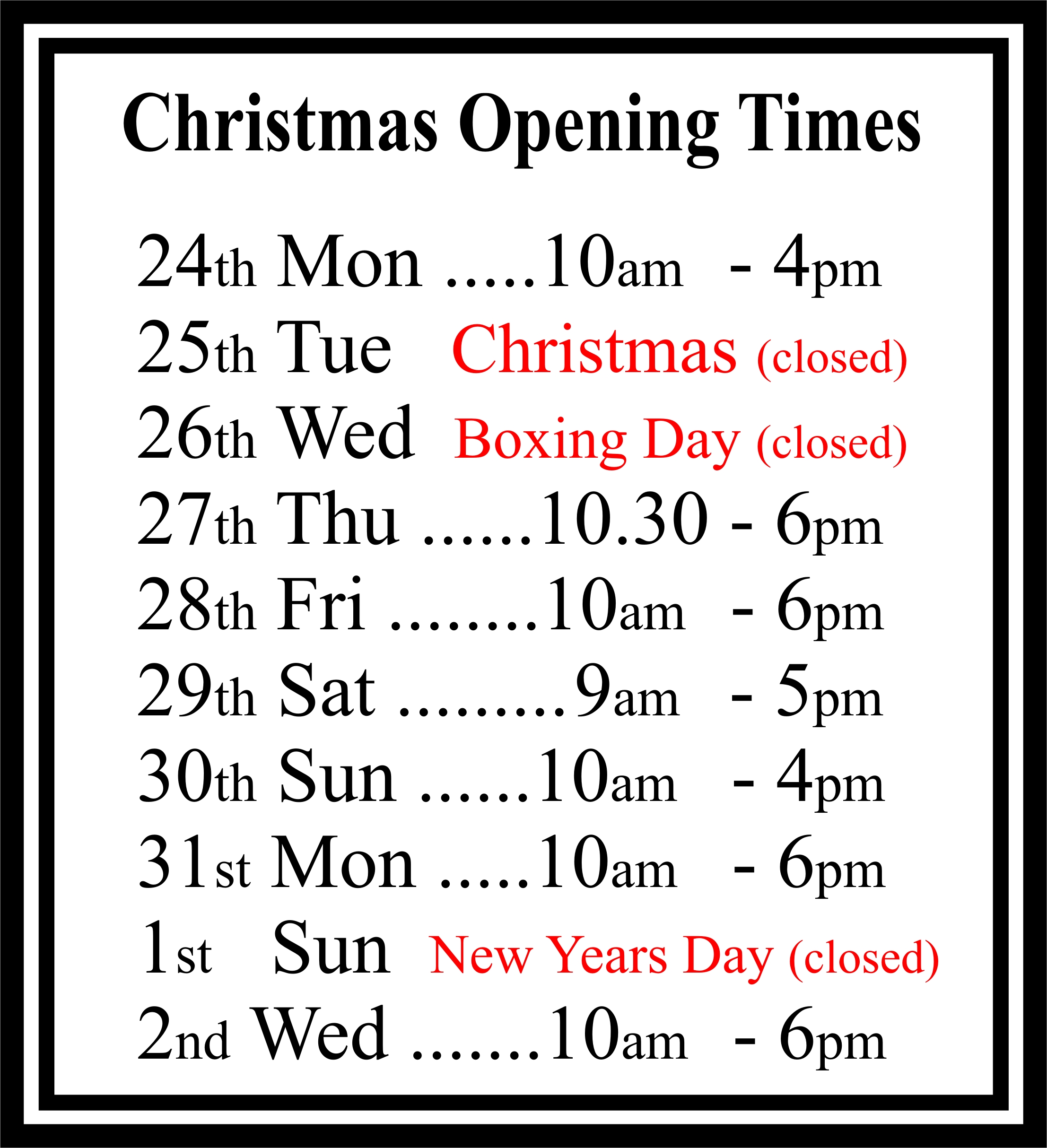 X-mas Opening 18 - Jeeves Barbers